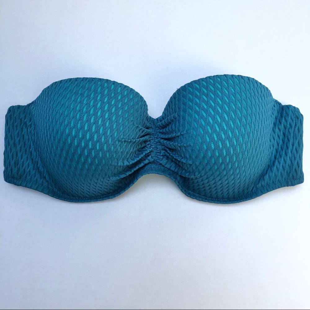 Shade & Shore Teal Strapless Bikini Top